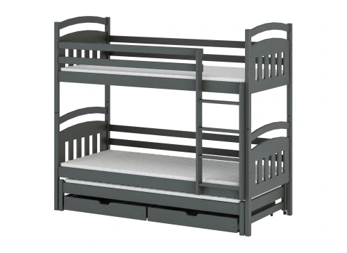 ALAN 80x180 graphite bunk bed Lano Furniture