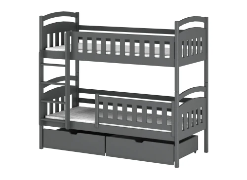 IGNAŚ 80x190 graphite bunk bed Lano Furniture