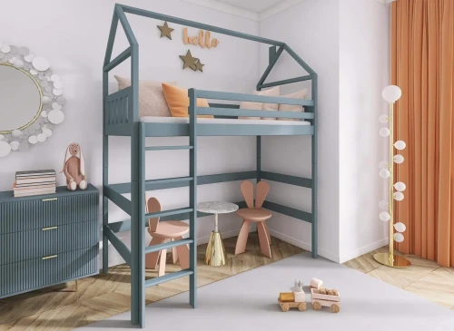 GLORIA 80x170 grey loft bed Lano Furniture
