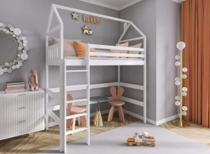 GLORIA 90x190 white loft bed Lano Furniture