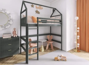 GLORIA 90x190 graphite loft bed Lano Furniture