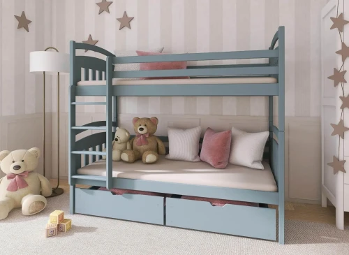 GABI 90x200 grey bunk bed Lano Furniture