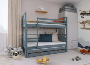 ALAN 80x200 grey bunk bed Lano Furniture