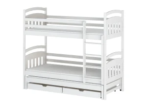 ALAN 90x190 white bunk bed Lano Furniture