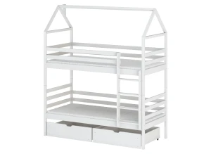 ALEX 90x200 white bunk bed Lano Furniture
