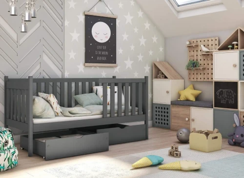 ALICJA 80x180 graphite children's bed Lano Furniture