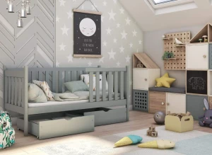ALICJA 90x180 grey children's bed Lano Furniture