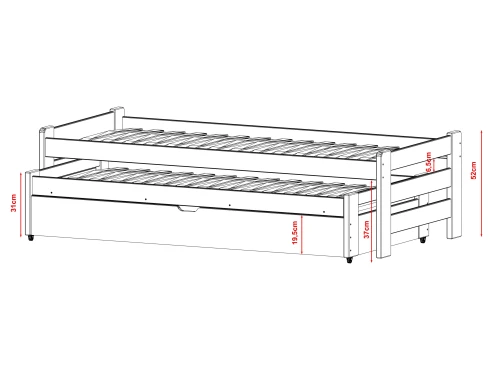 ANIŚ 90x190 pine bunk bed Lano Furniture