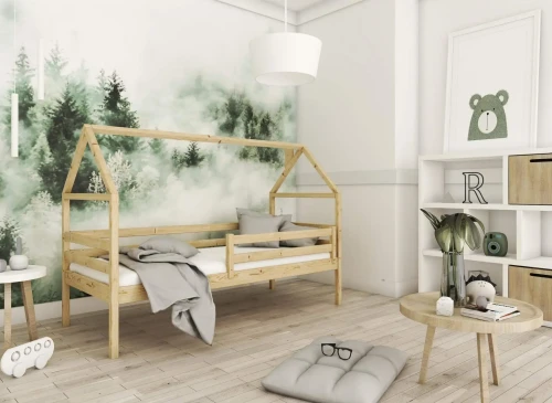 ARON 80x160 çam ağacı çocuk evi yatağı Lano Meble