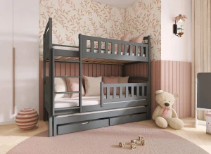 BLANKA 80x180 graphite bunk bed Lano Furniture
