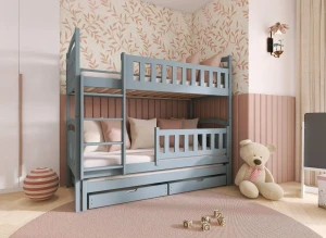 BLANKA 90x180 grey bunk bed Lano Furniture