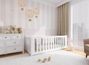 CONCEPT 80x180 white children's cot bed Lano Furniture