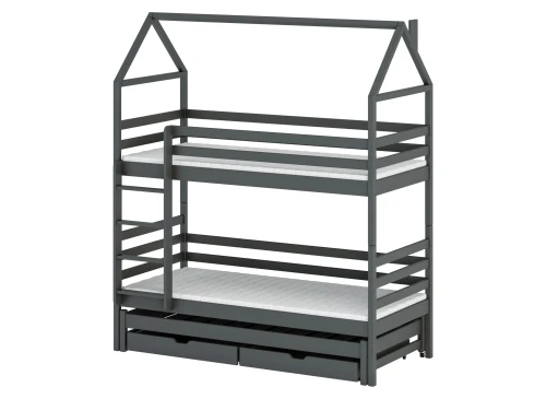 DALIA 80x170 graphite house bunk bed Lano Furniture