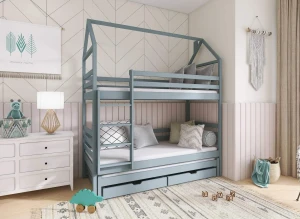 DALIA 80x190 grey house bunk bed Lano Furniture