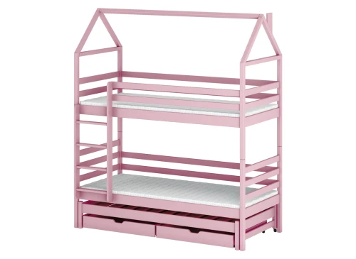 DALIA 80x190 pink house bunk bed Lano Furniture