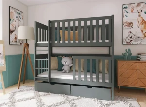 DAWID 90x180 graphite bunk bed Lano Furniture