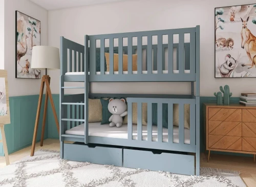 DAWID 90x200 grey bunk bed Lano Furniture