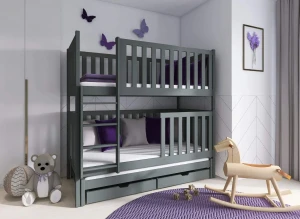EMILKA 80x160 graphite bunk bed Lano Furniture