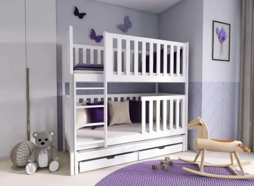 EMILKA 90x200 white bunk bed Lano Furniture
