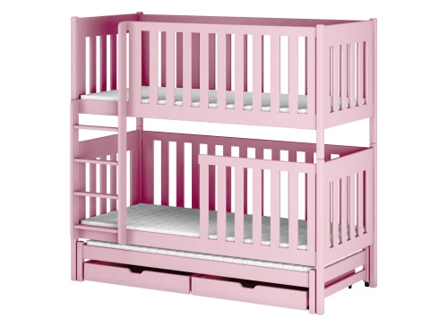 EMILKA 90x200 Pembe Ranzalı Yatak Lano Meble