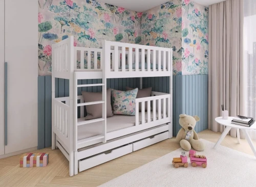 LEA 90x180 white bunk bed Lano Furniture