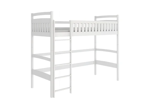 MIA 90x200 white loft bed Lano Furniture