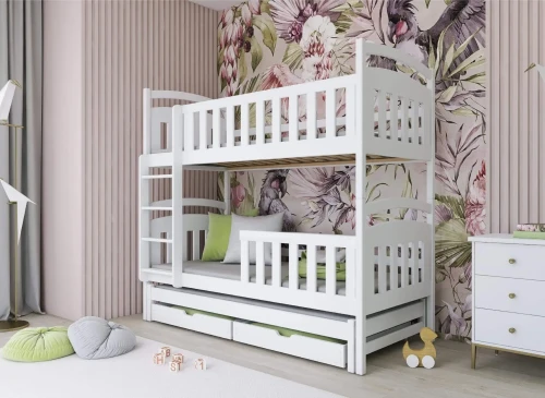VIKI 80x200 white bunk bed Lano Furniture