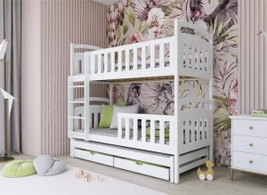 VIKI 90x180 white bunk bed Lano Furniture