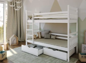 ADAŚ 80x160 white bunk bed Lano Furniture