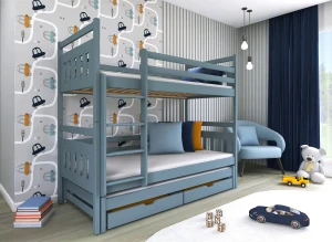 SEWERYN 90x190 grey bunk bed Lano Furniture