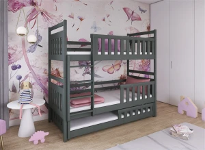 OLIWIA 90x180 graphite bunk bed Lano Furniture