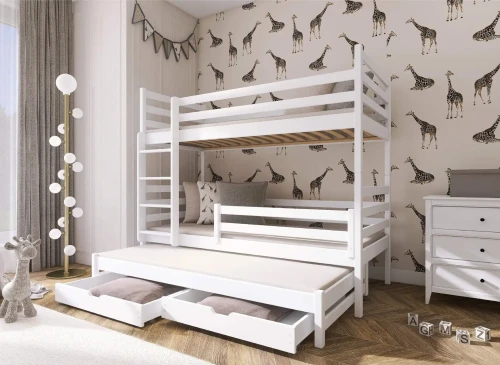 LUK 80x160 Beyaz Ranzalı Yatak Lano Meble