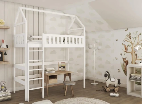 OTYLIA 90x190 white loft bed Lano Furniture