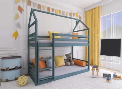 AXEL 90x180 grey house bunk bed Lano Furniture