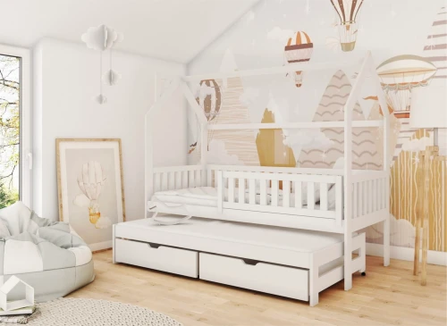 MONKEY 80x180 white children's house bed Lano Furniture