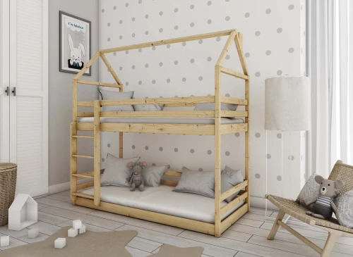 AXEL 80x190 pine house bunk bed Lano Furniture