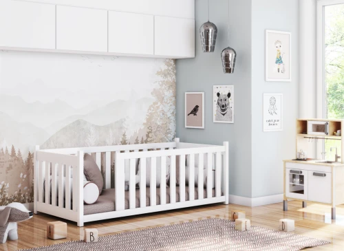 CONCEPT 80x180 grey children's cot bed Lano Furniture