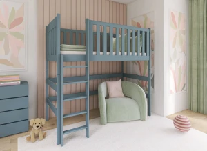 LAURA 80x200 grey loft bed Lano Furniture