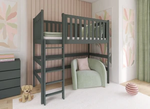 LAURA 90x190 graphite loft bed Lano Furniture
