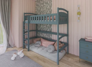 MIA 80x200 grey loft bed Lano Furniture
