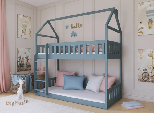 POLA 90x190 grey bunk bed Lano Furniture