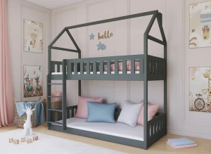 POLA 90x190 graphite bunk bed Lano Furniture