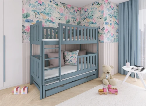 LEA 80x200 grey bunk bed Lano Furniture