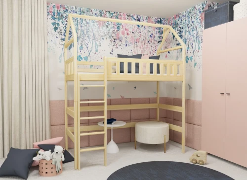 OTYLIA 90x200 pine loft bed Lano Furniture