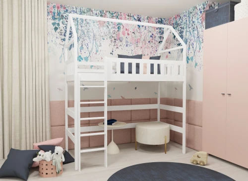 OTYLIA 90x180 white loft bed Lano Furniture