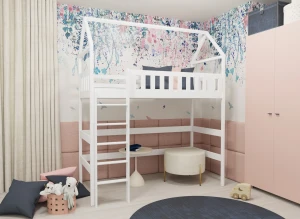 OTYLIA 80x180 white loft bed Lano Furniture