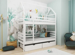 ALEX 80x170 white bunk bed Lano Furniture