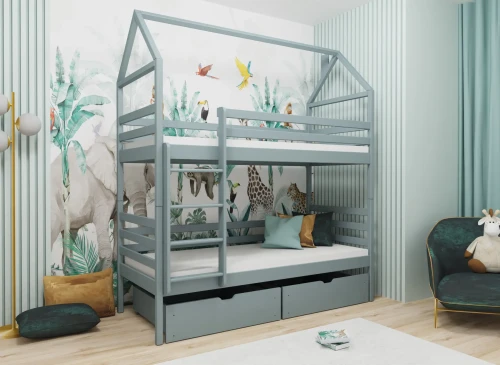 ALEX 90x190 grey bunk bed Lano Furniture