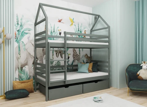 ALEX 80x170 graphite bunk bed Lano Furniture