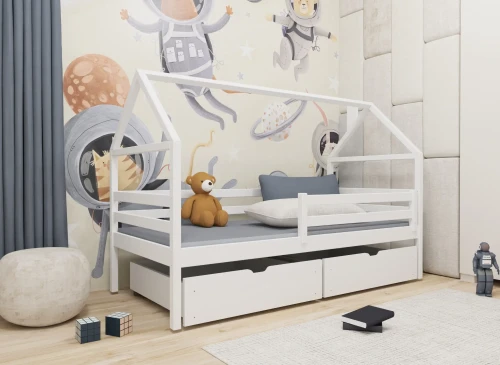 ARON 80x200 white children's bed Lano Furniture